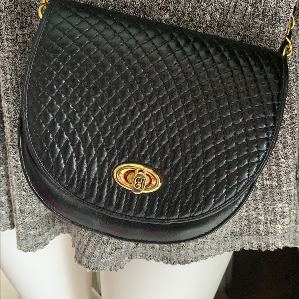 B leather crossbody handbag mini
